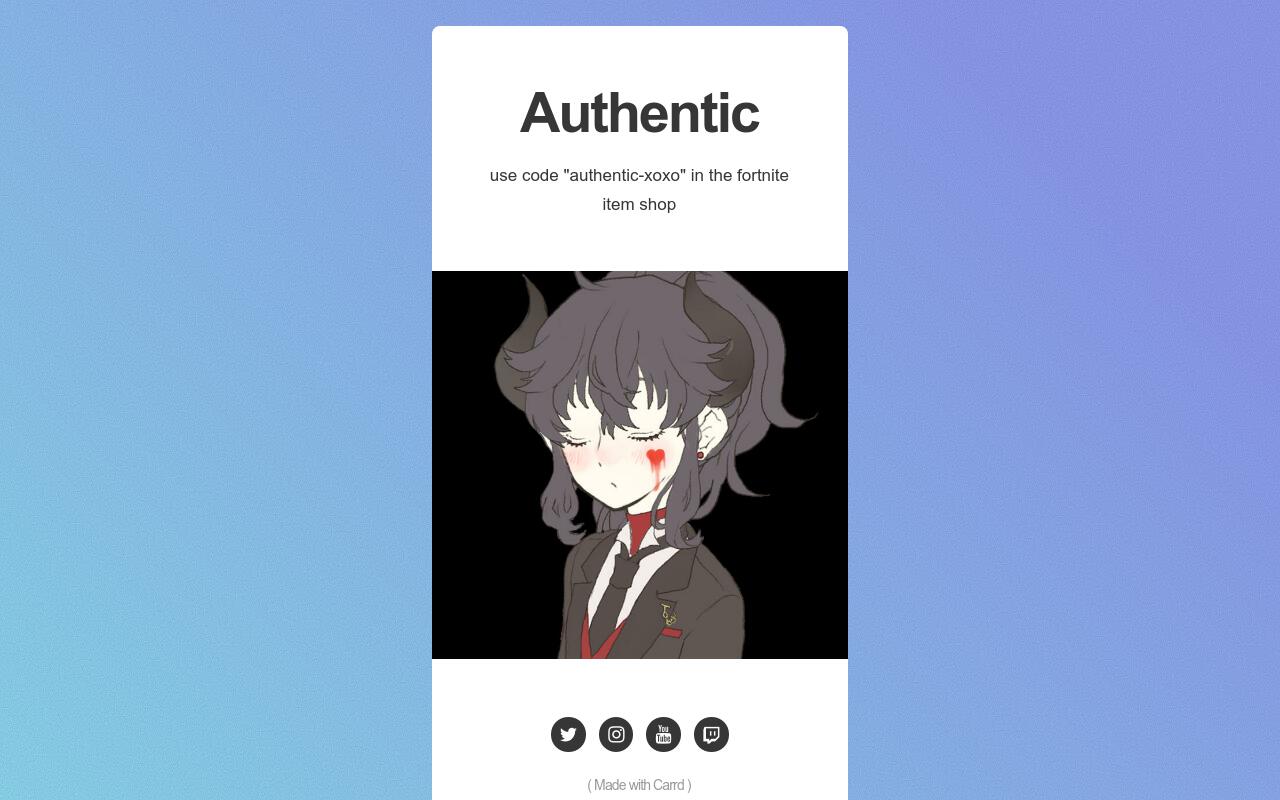 Carrd profile picture for @authentic
